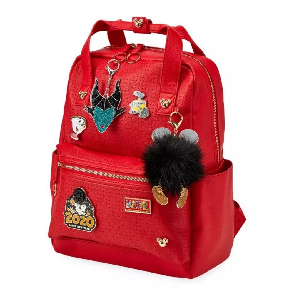 Disney Store Mickey Mouse Icon Flair Red Pin Backpack